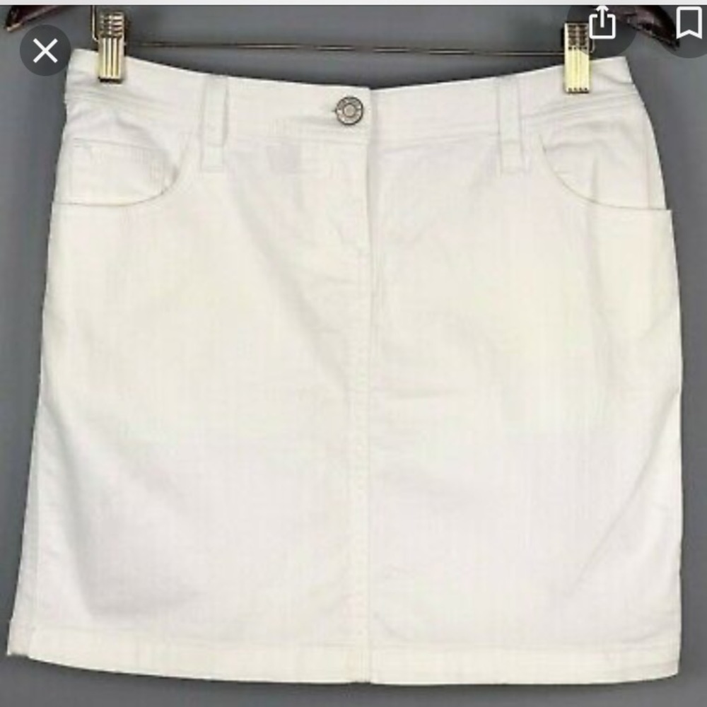 White Denim Skirt
